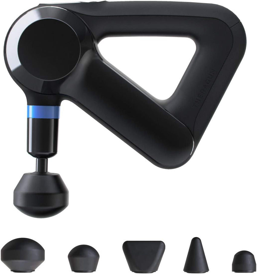 TheraGun Elite Ultra-Quiet Percussion Massage Gun for Deep Tissue Muscle Pain Relief. Handheld Electric Massager Perfect for Neck. Back. and Full Body Tension. Bluetooth and USB-C Charging. 5th Gen