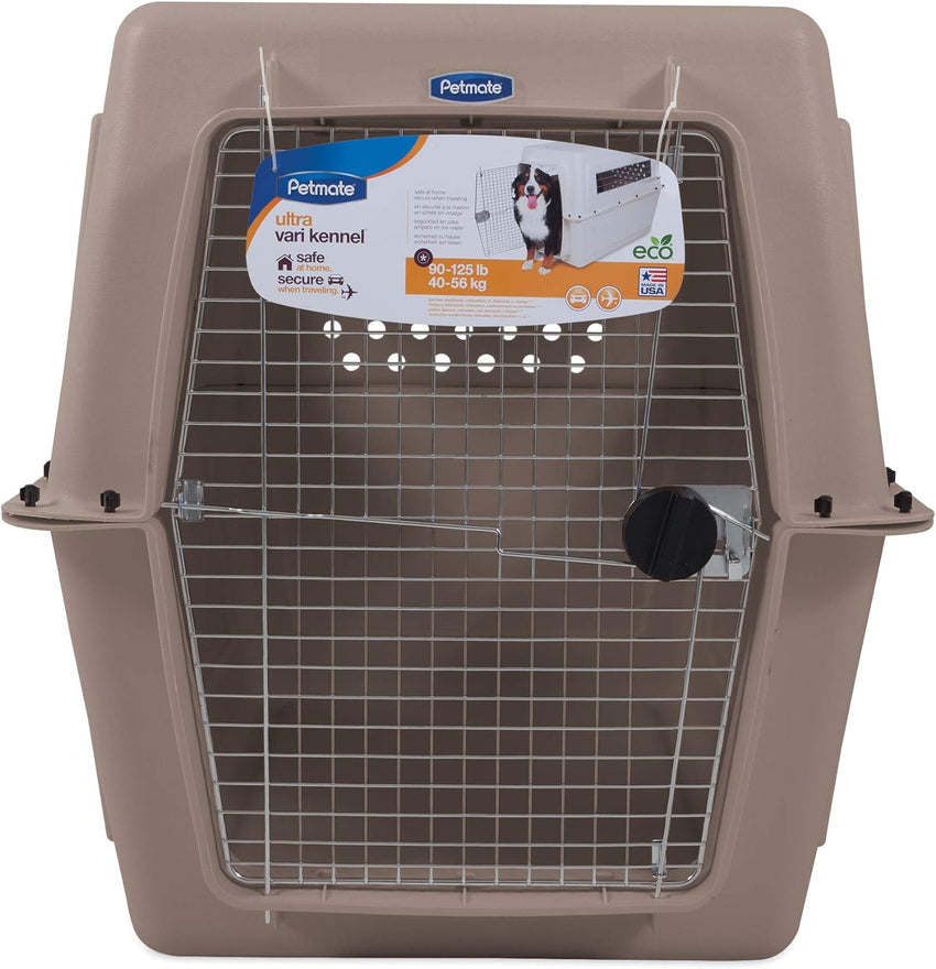 Petmate Ultra Vari Dog Kennel for Extra Large Dogs (Durable. Heavy Duty Dog Travel Crate. Made with Recycled Materials. 48 in. Long) 90 to 125 lbs. Made in USA