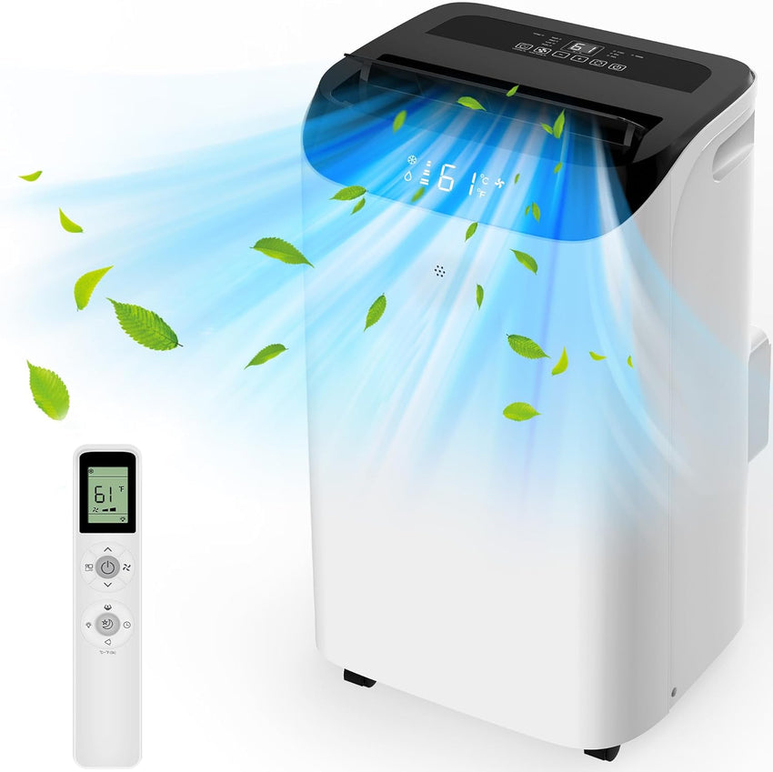 Portable Air Conditioners with Remote Control. 3-in-1 Free Standing Cooling AC Unit with Fan & Dehumidifier. Cools Room up to 700 sq.ft. Smart/Sleep Mode.3 Speed.Auto Swing.24H Timer