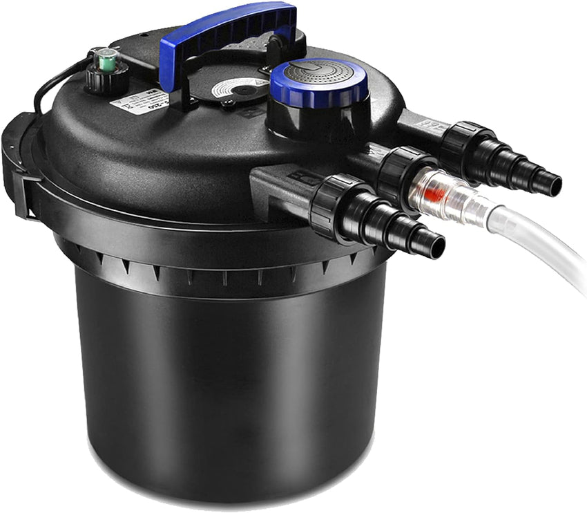 Pond Filter 2700-8000 Gallons 30000L - Bio Pond Filters for Outdoor Ponds with UV Light - Submersible Filtration System for Koi Fish. Aquarium Tank. Garden Water