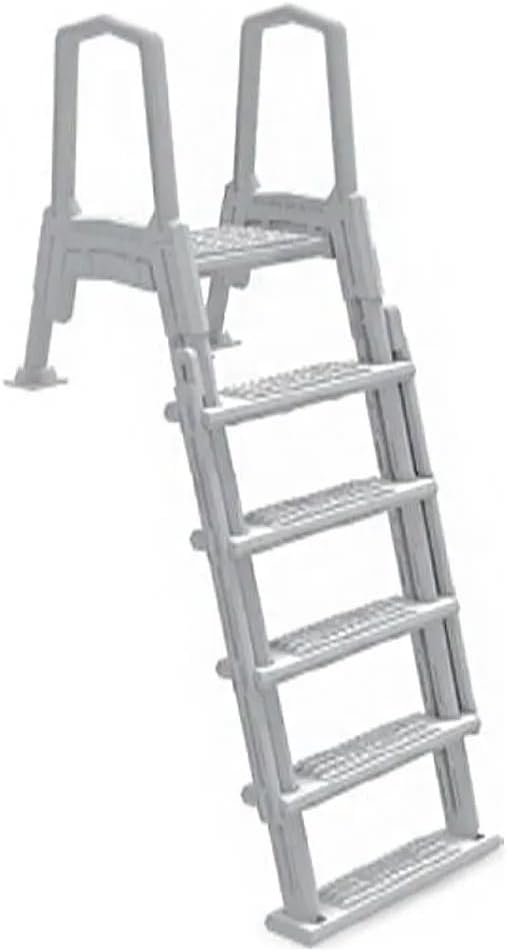 Select Anti-Slip in-Pool Steps | Gray | for Above Ground Swimming Pools | Can Mount to Decks 48 to 54 H | Safety Stairs Capacity Up to 300 lbs