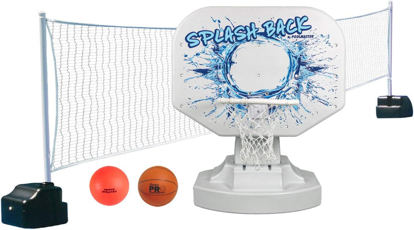 Splashback Poolside Basketball Game . Blue 34W x 38D x 45H in.