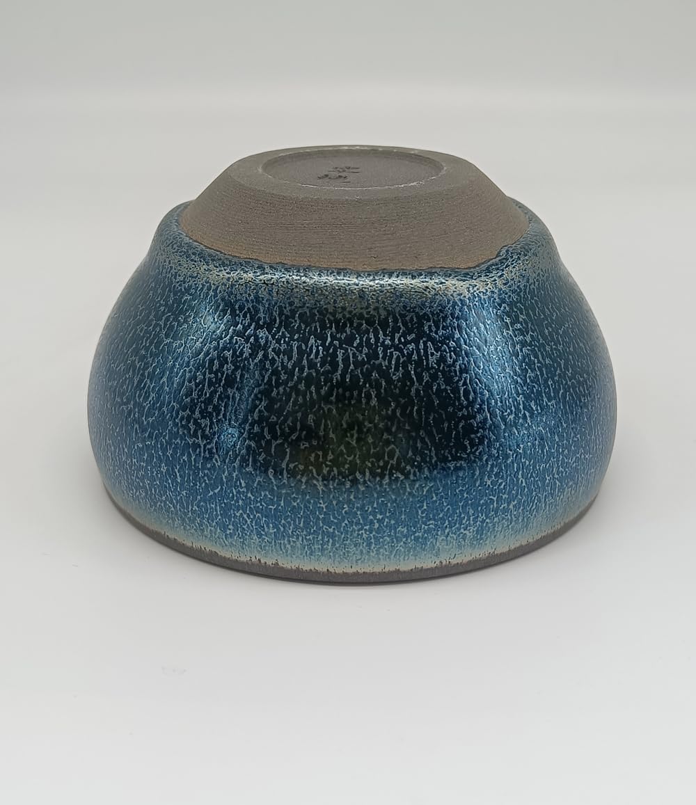 Apingjenz Tenmokus Tea Cup Blue Qilin Glaze