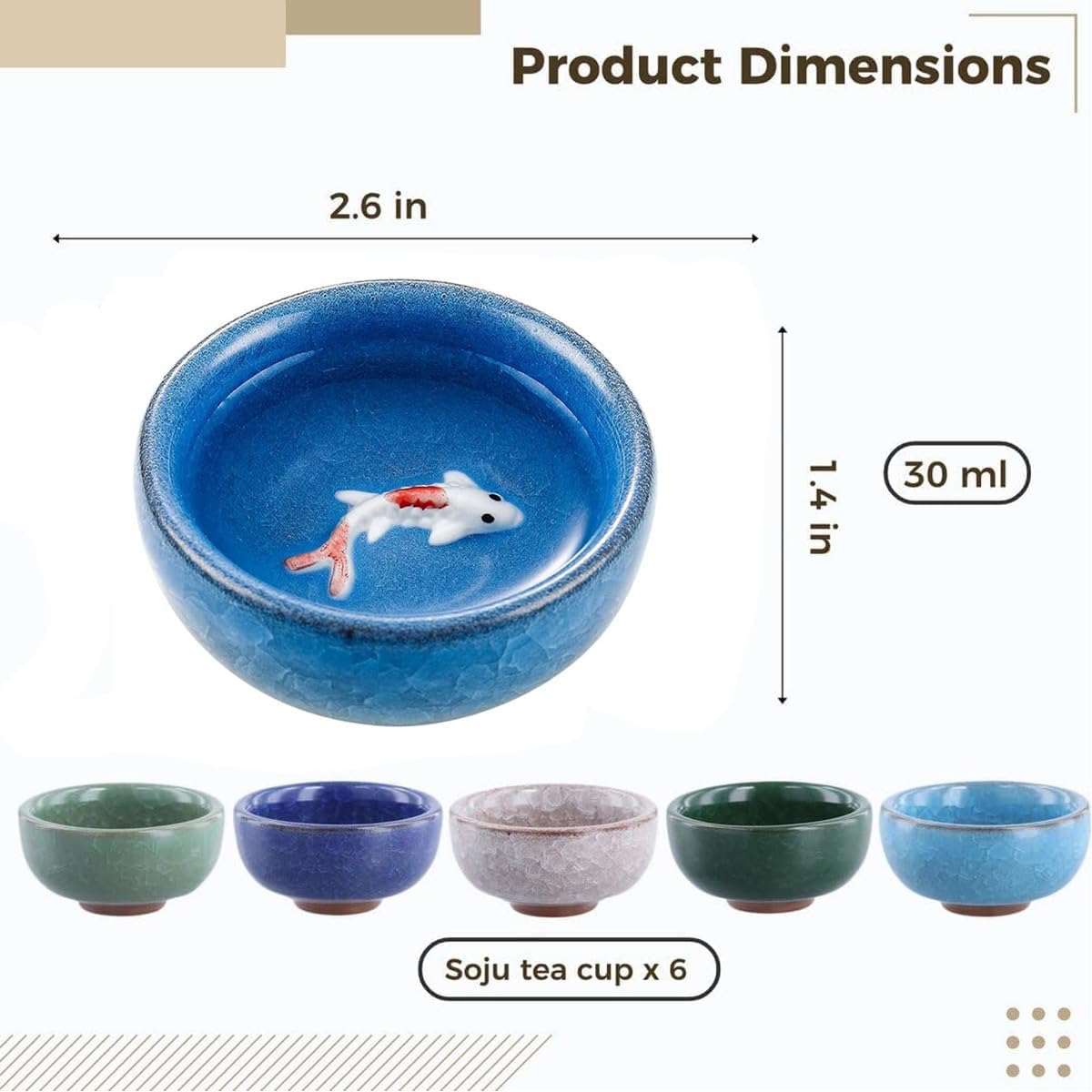 Ceramic Tea Cups Set