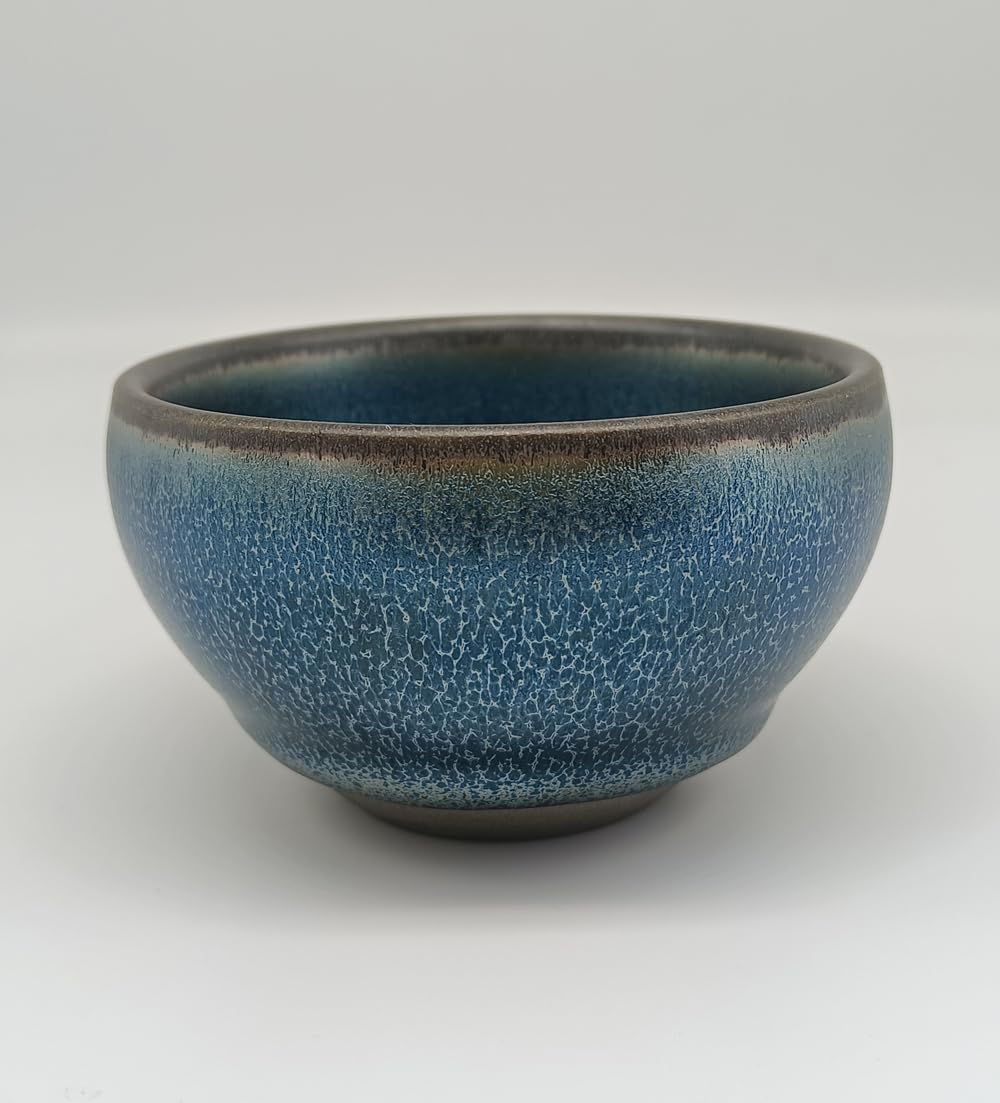 Apingjenz Tenmokus Tea Cup Blue Qilin Glaze