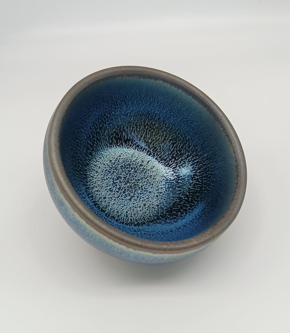 Apingjenz Tenmokus Tea Cup Blue Qilin Glaze