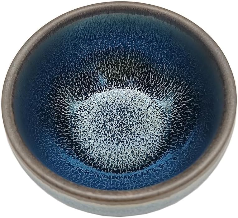 Apingjenz Tenmokus Tea Cup Blue Qilin Glaze