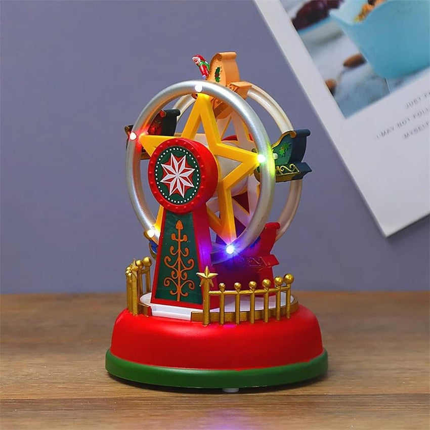 MGWYE Christmas Music Box with Light Room Decor Holiday Musical Ornaments Year Decoration Gift (Color : E)