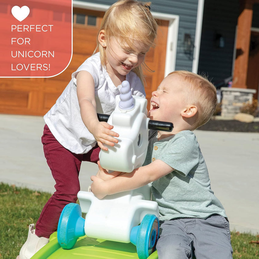 Unicorn Up & Down Roller Coaster Toy for Kids. Ride On Push Car. Indoor/Outdoor Playset. Toddler Ages 2 - 5 years old. Compact Storage. Max Weight 50 lb.. Multicolor