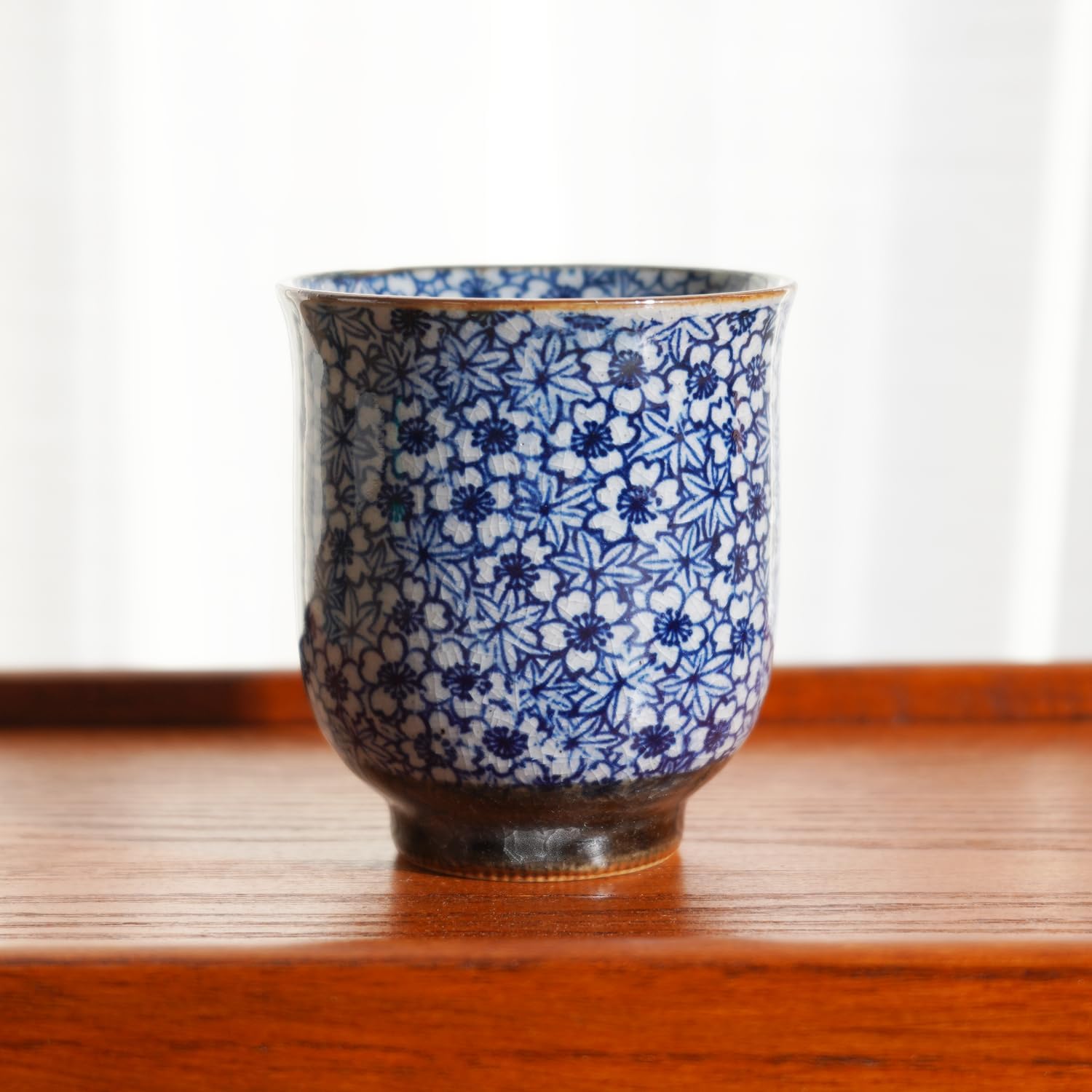 Traditional Japanese Mino Ware Sometsuke Teacup