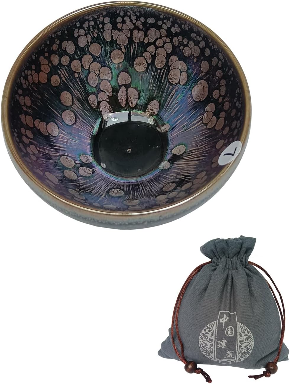 Apingjenz Tenmokus Tea Cups Colorful Oilspot Glaze