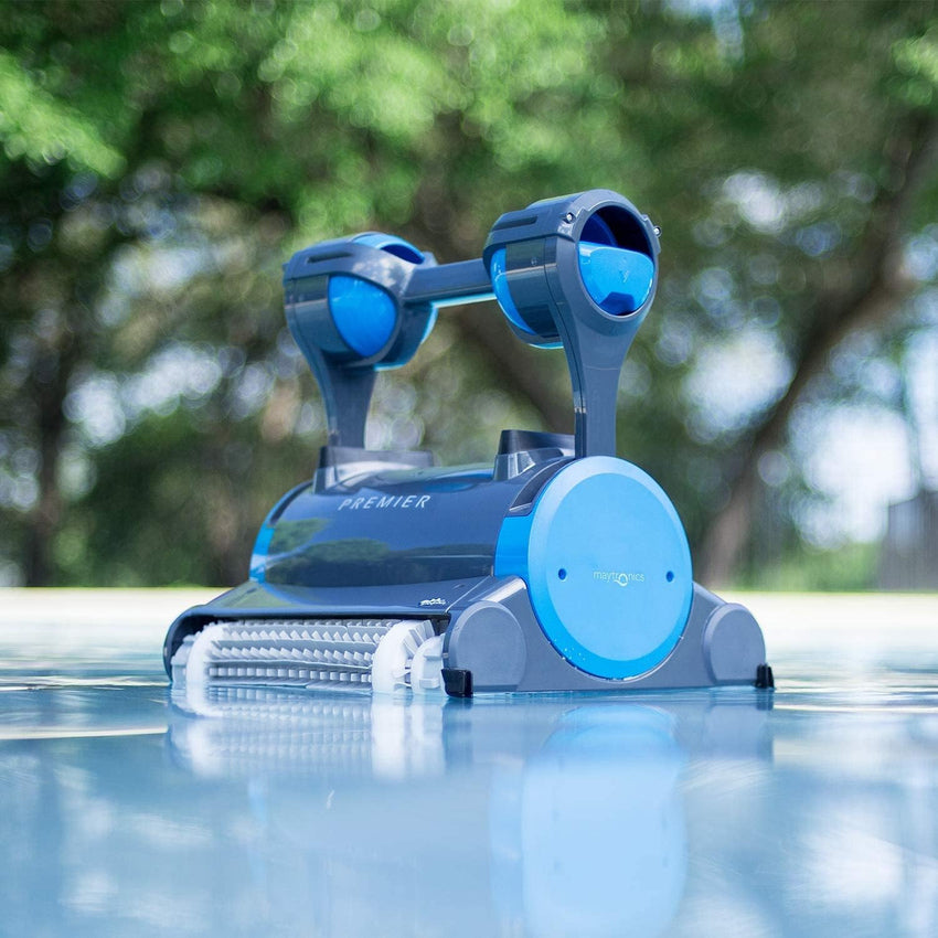 Robotic Pool Cleaner (2024 Model) with Multimedia. Oversized Leaf Bag. Standard & Ultrafine Filters. Weekly Timer. Waterline Cleaning & More — for In-ground Swimming Pools up to 50ft