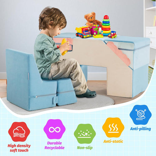 4 in 1 toddler foam climbing blocks. indoor soft climbing and crawling toys