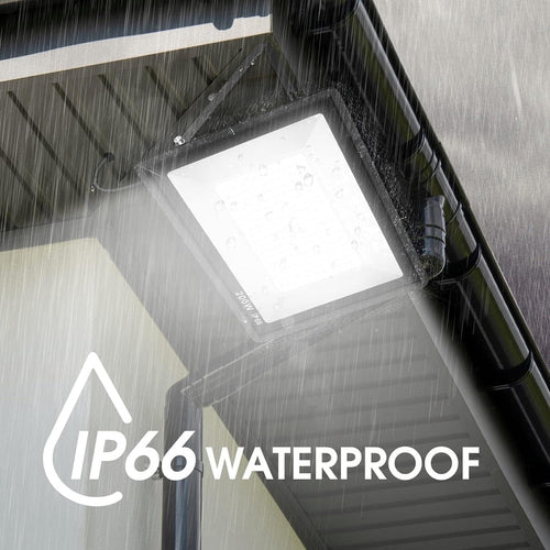 3 Pack 200W LED Flood Light.Super Bright Exterior Security Lights With Plug.IP66 Waterproof Outdoor Flood Light. 22800lm 5000K Daylight White Floodlight for Yard. Garden.Basketball Court. Arena