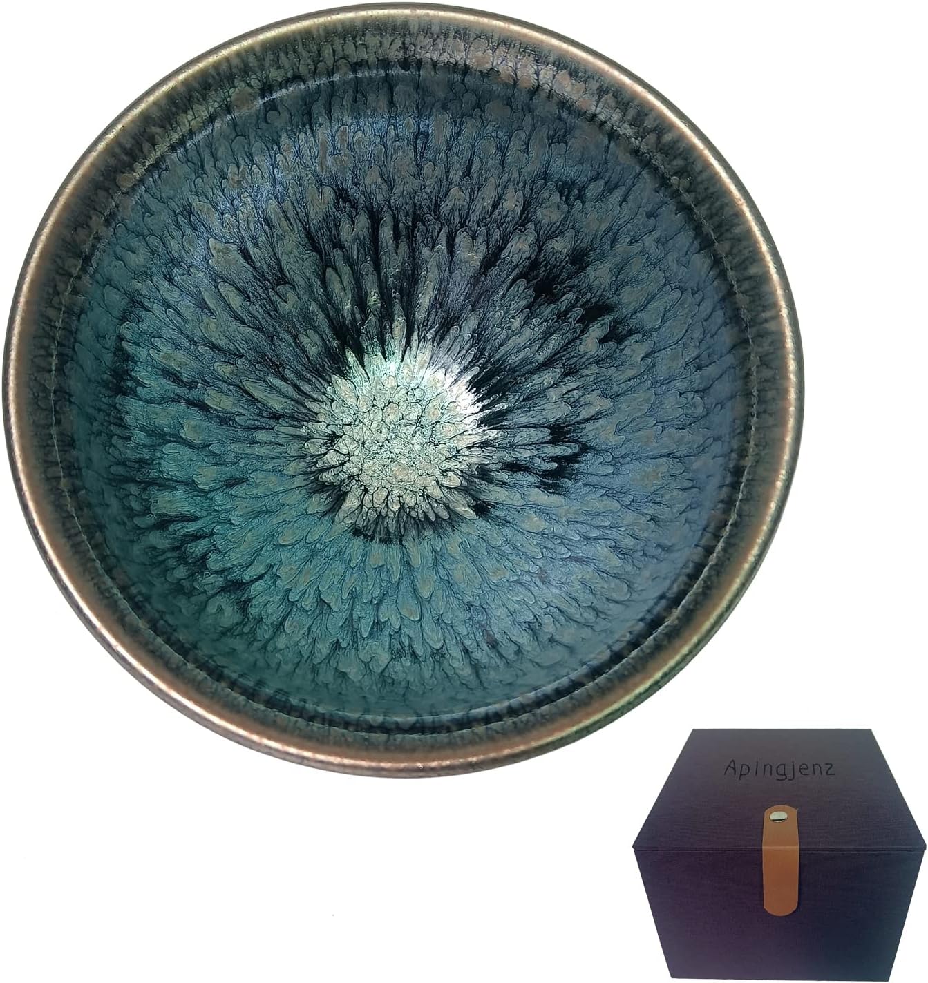 Apingjenz Matcha Tea Bowl-Blue