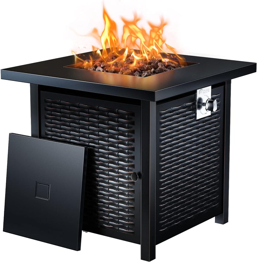 Gas Fire Pit Table. 50.000 BTU Outdoor Propane Fire Pit