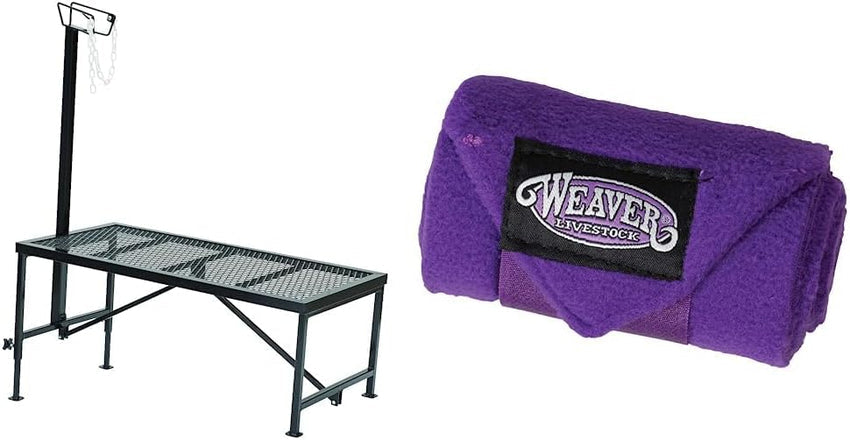 Weaver Leather Livestock Steel Trim Stand - Adjustable and Durable Trimming Stand for Sheep. Goats. and Other Livestock - Wire Headpiece Holds Animals in Place During Grooming. Black. 1 Ct (Pack of 1)