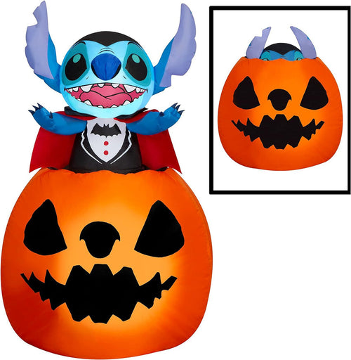 5 Air Blown Animated Rise Vampire Stitch Pumpkin Yard Decor