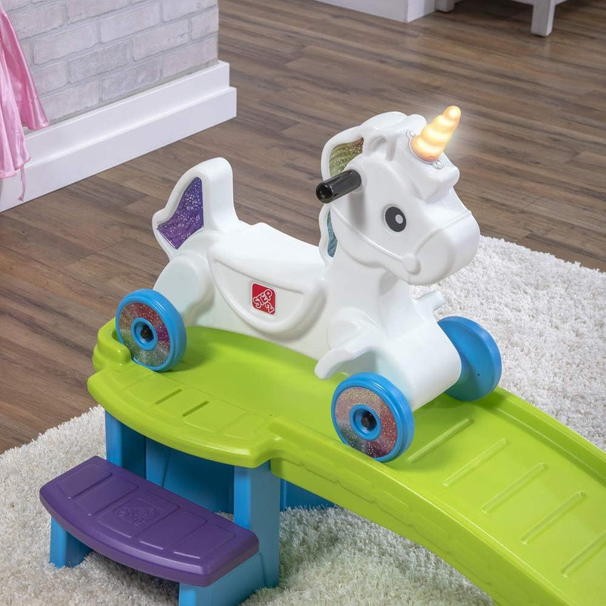 Unicorn Up & Down Roller Coaster Toy for Kids. Ride On Push Car. Indoor/Outdoor Playset. Toddler Ages 2 - 5 years old. Compact Storage. Max Weight 50 lb.. Multicolor