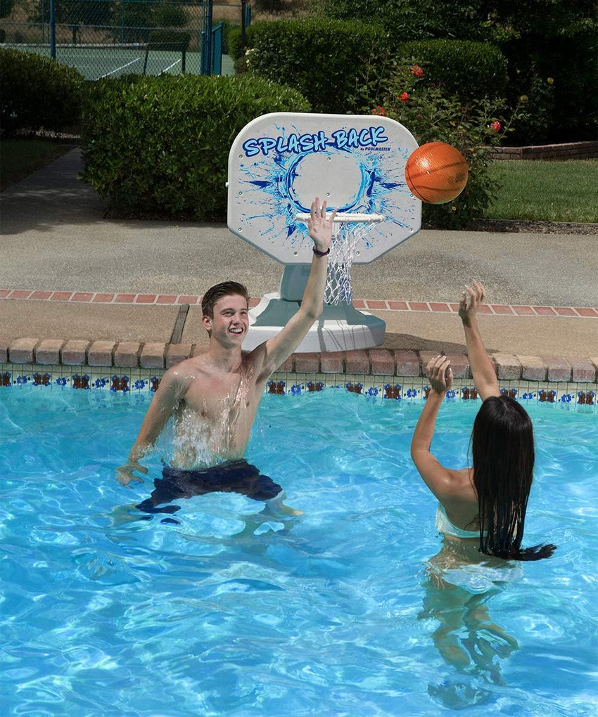 Splashback Poolside Basketball Game . Blue 34W x 38D x 45H in.