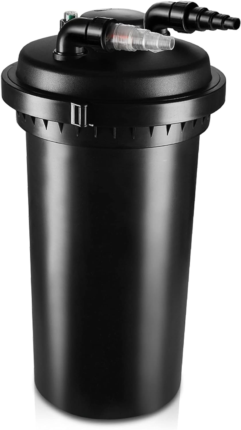 Pond Filter 2700-8000 Gallons 30000L - Bio Pond Filters for Outdoor Ponds with UV Light - Submersible Filtration System for Koi Fish. Aquarium Tank. Garden Water